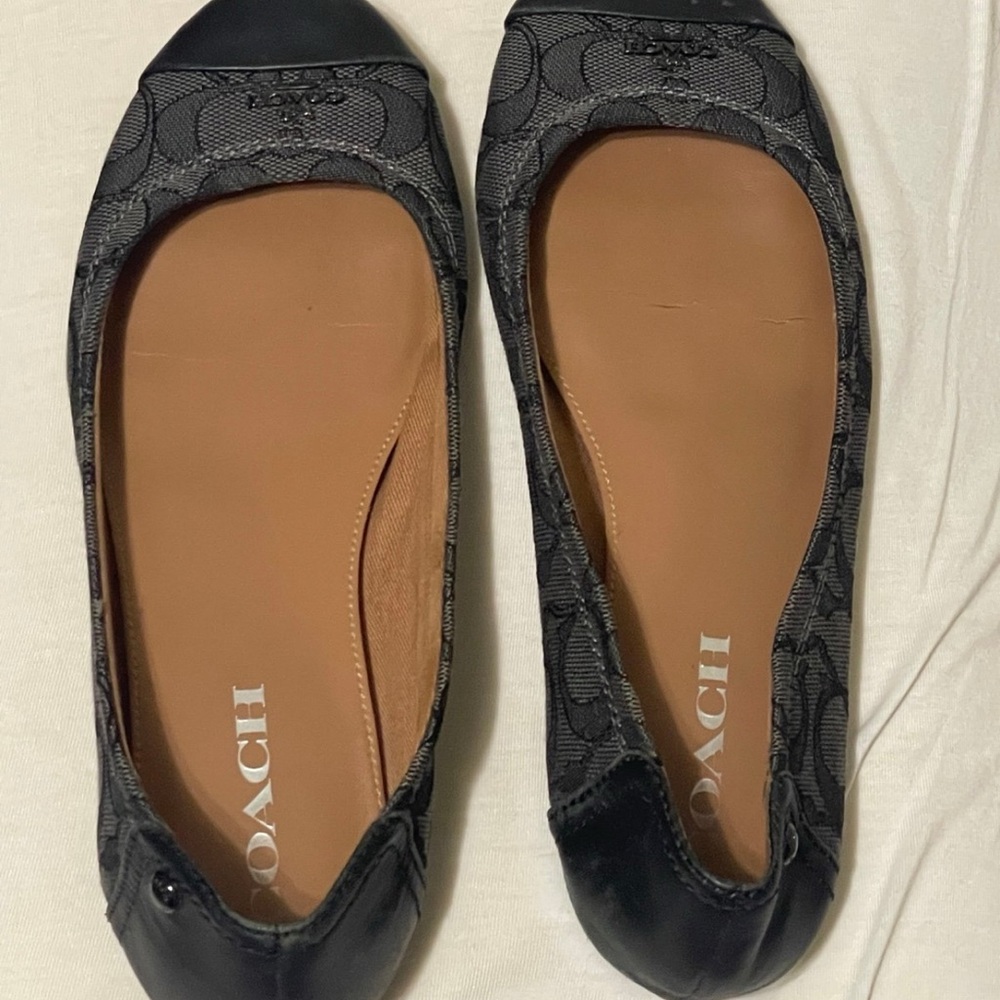 Coach Chelsea Black Quilted Ballet Flats